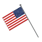 米国ビザ・アメリカ対応を示す星条旗のアイコン