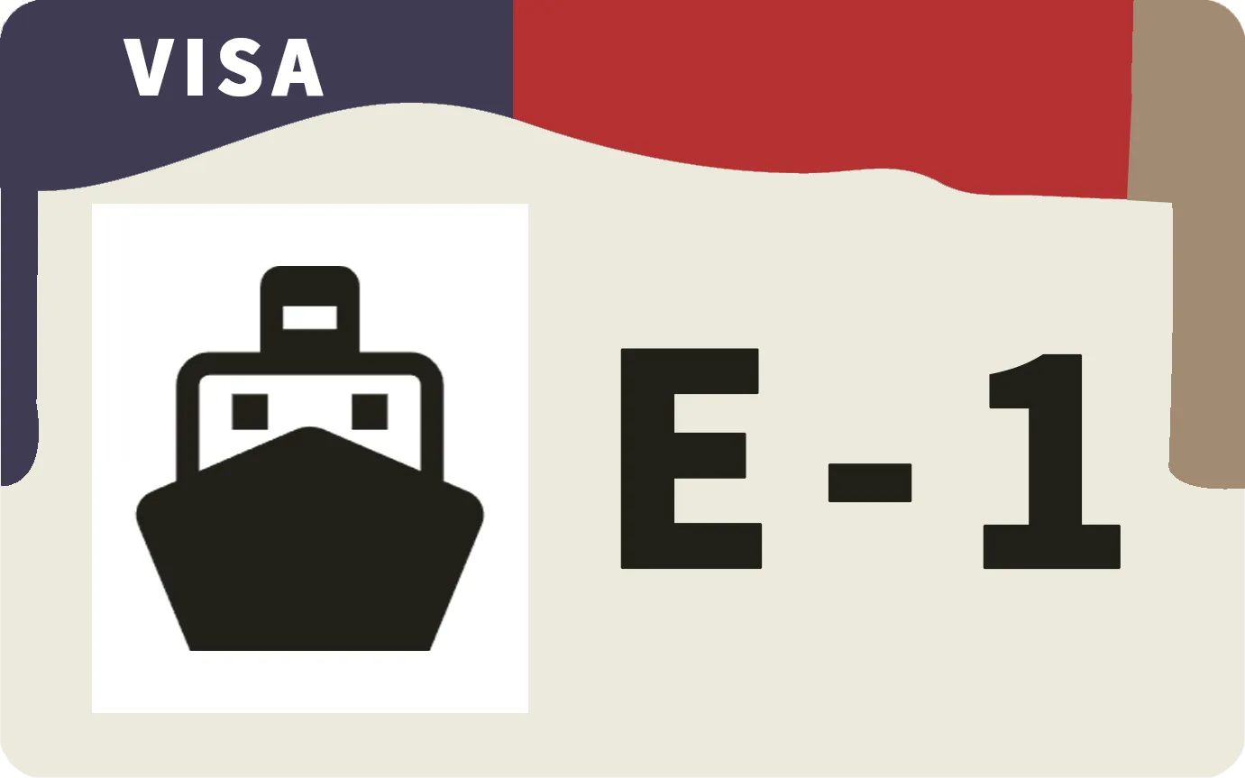 E-1貿易家ビザを表すアイコン