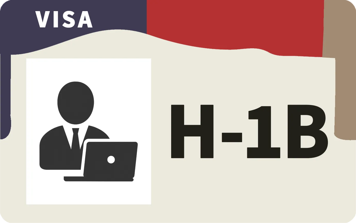 H-1B就労ビザを表すアイコン